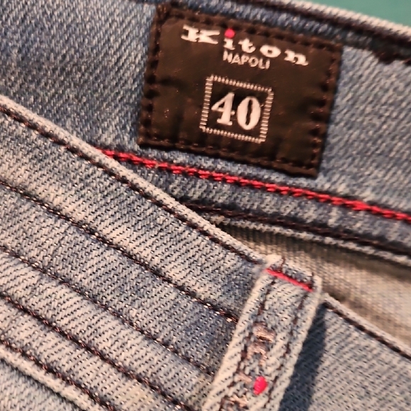 Kiton Blue Denim Jeans 40x42 - Picture 3 of 7